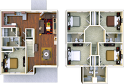 Explore this elegant dual-level home design, perfect for luxurious family living.