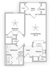 AFWA1 | 2x1 | 695 sq ft