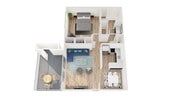 1x1 Deluxe-Reno floor plan Westwood