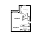 1 Bedroom, 1 Bathroom 668 Square Feet