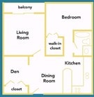 1BR/1BA