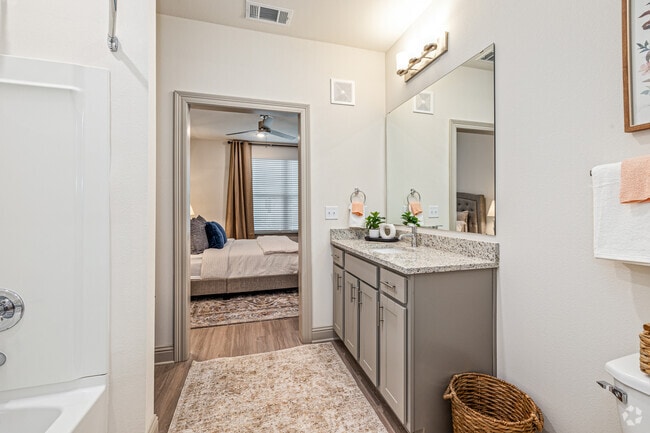 The Chenille: 1BR, 1BA- Bathroom - The Waters at Crestview