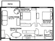 2BR/1BA