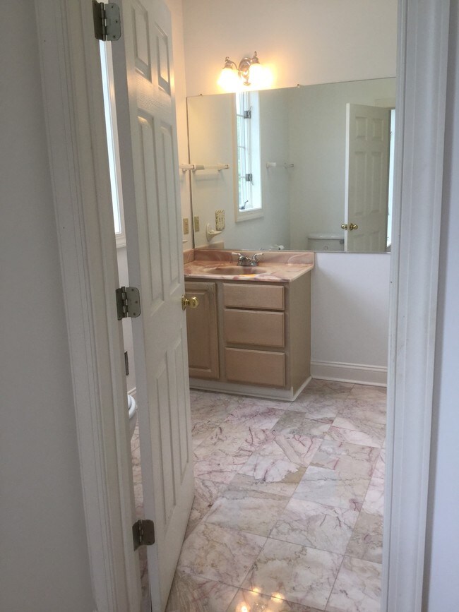 Bathroom off of bedroom