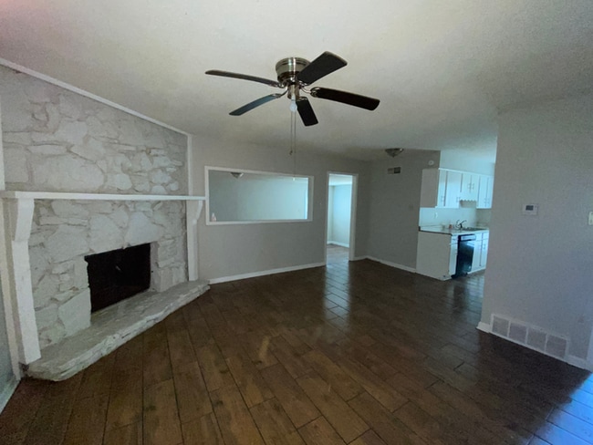 4BR/2BA Millington Rental with Hardwood Flooring, Rustic Fireplace & Large Yard