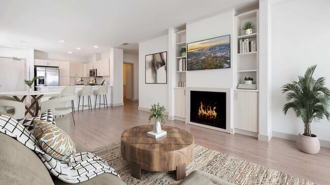 Luxury vinyl plank flooring in every room of the upgraded units in the North Building - Metro 112 Apartments