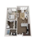 Avia (A4) 1 habitación - 738 ft²