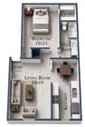 1x1B - Birchwood - 750 sq. ft.