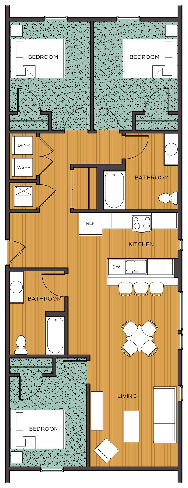 3 habitaciones