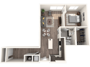 A9 1 Bedroom, 1 Bathroom, 1 Den