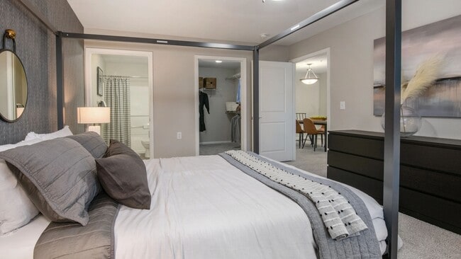 Indulge in spacious master suites featuring vast walk-in closets and an adjoining en suite bath for regal-sized comforts.