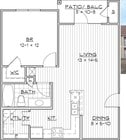 1BR/1BA