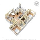 2 Bed 2 Bath 1422 SqFt (1206 Net)