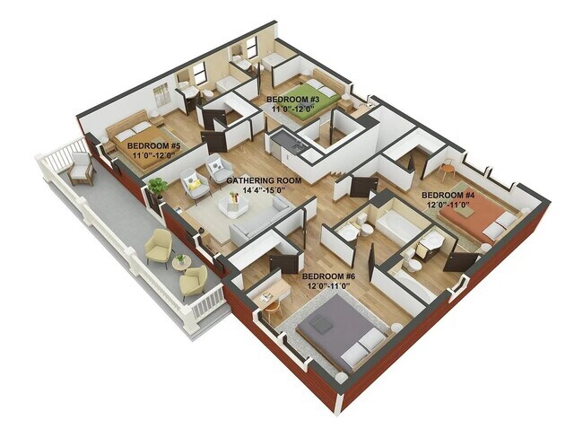 Photo - Now Leasing! Spacious 6-Bedroom, 6.5-Bathroom student house just minutes from campus. Only $725/m...