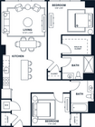 B6U | Junior 2x2 | 1059 sq ft