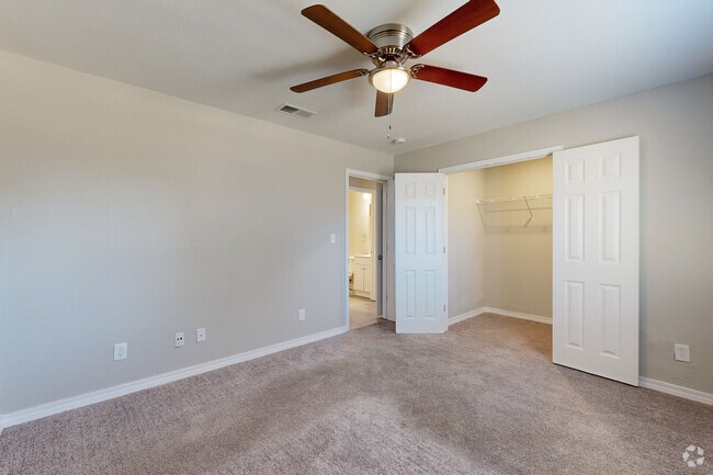 2BR, 1BA - 840SF - Master Bedroom - Camille Village