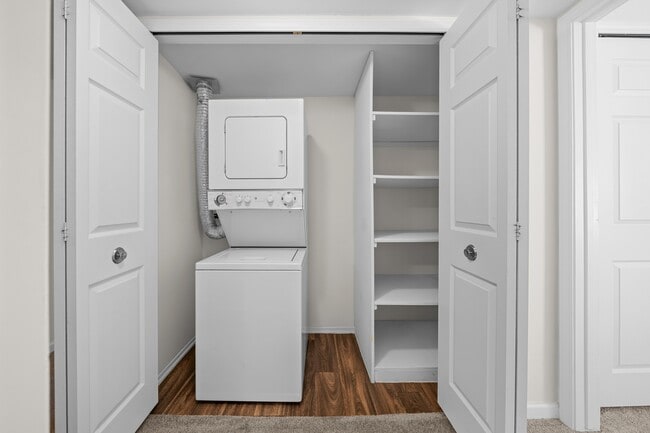 Spacious In-unit Laundry and Linen Closet at Lakeside Village Apartments Clinton Township MI