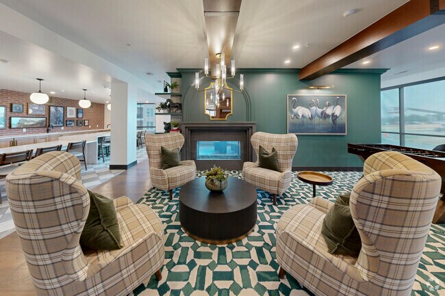 Clubhouse with Entertainment Kitchen & Dining Booths - Sorella at Loretto Heights