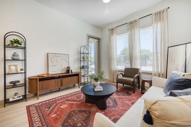 Spacious living room with an open layout and plenty of room to make it your own at Mesquite Trails a