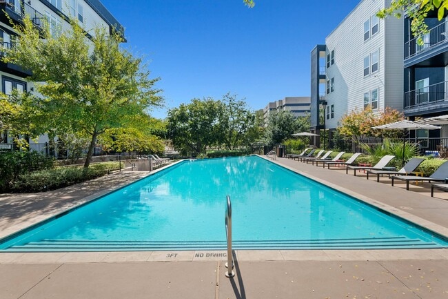 One of Two Pools at Abstract at Design District in Dallas TX, 75207