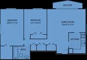 2BR/1BA