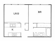 1BR/1BA