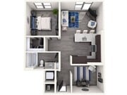 Experience modern living with this stylish apartment layout, featuring ample space and sleek design.