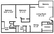 2BR/2BA