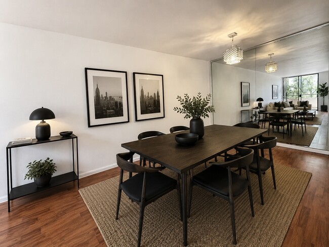 AI staged dining area - 600 W 9th St Unit 814