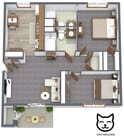 Highnland Meadows 2 Bed/2 Bath | 1185 Square Feet