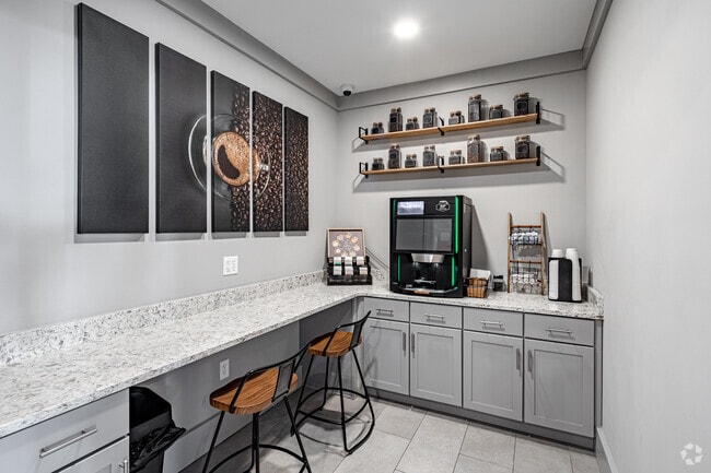 Lobby Coffee Station - Irondale at Wharton Apartments