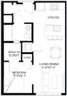 1-S floor plan West of Chestnut
