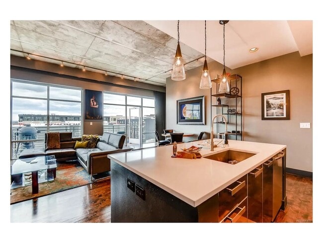 Luxurious penthouse that sits on the top floor overlooking Denver's skyline in the heart of LoHi