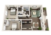 B1 floor plan The Cortesian Apartments