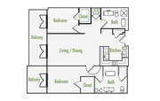 Unit C floor plan Santana Row