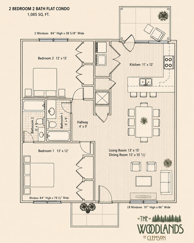 Photo - 2 Bedroom Flat at Woodlands of Clemson