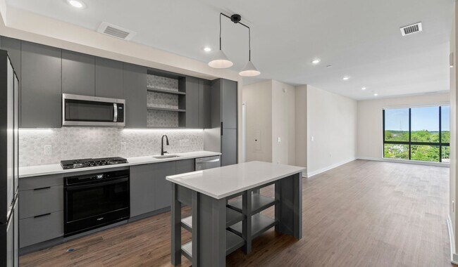 Modern kitchen with center island