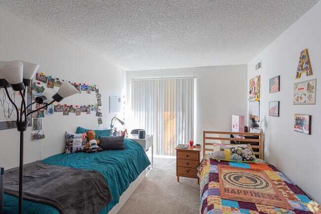 2 Bedroom Town Home Bedroom - Viking Apartments