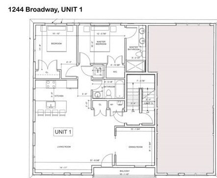 Plano de planta - 1246 Broadway