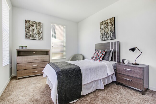 Plush carpet in bedrooms