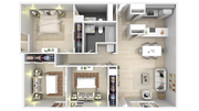3 bedroom x 1.5 bathroom