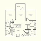 Explore this thoughtfully designed apartment layout, perfect for modern living.