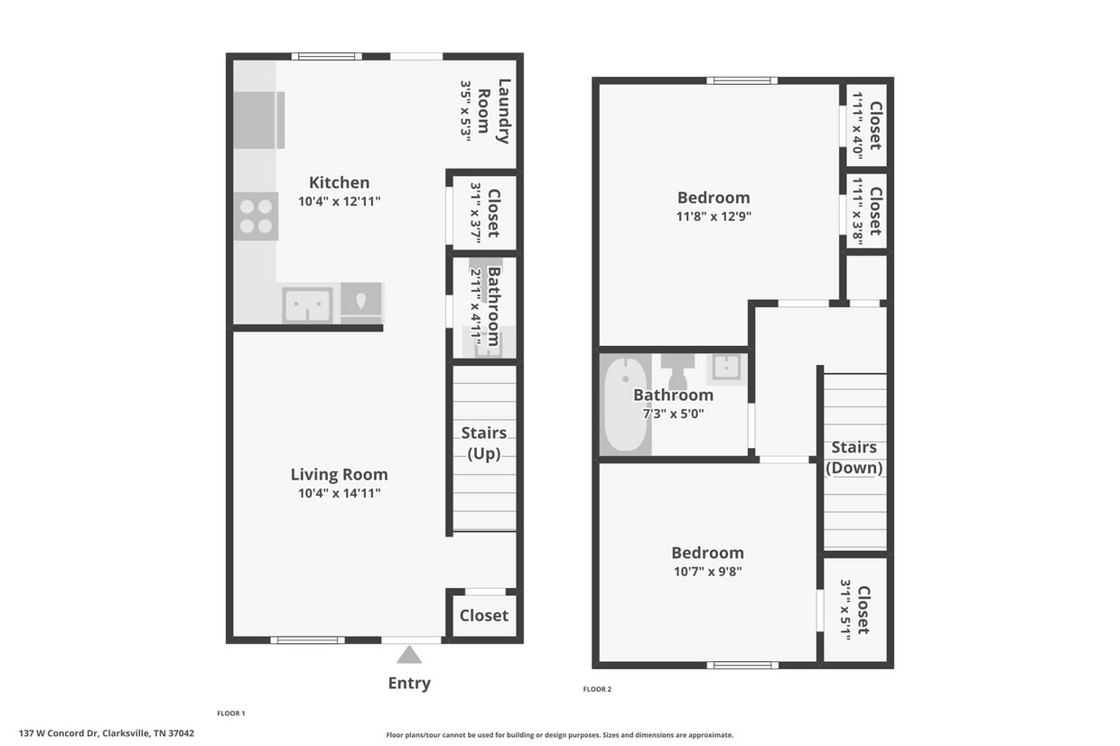 Floor Plan - 2BR Townhome Upgrade