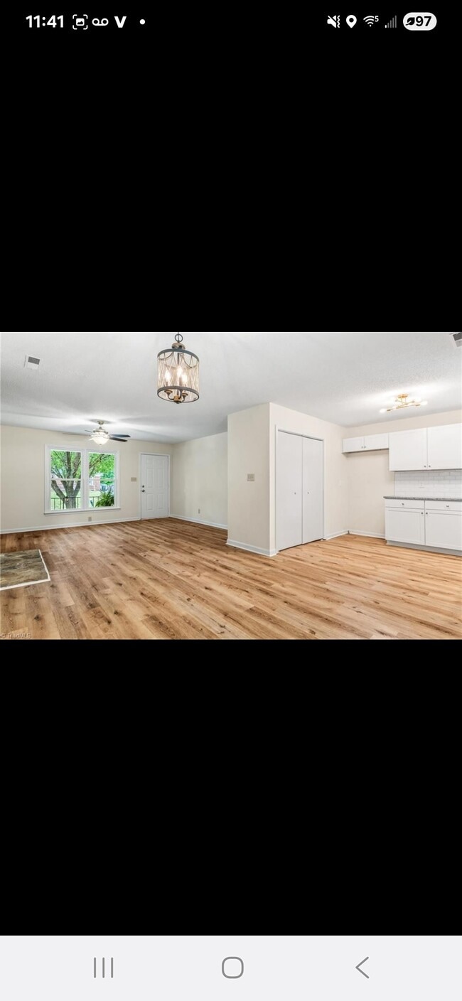 Living room with entrance door