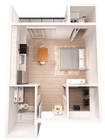Flame - Studio Floorplan