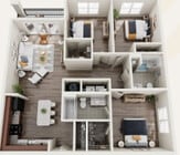 3 BEDROOM 2 BATH 1317 SQ FT