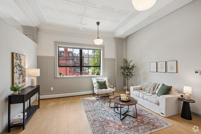 1BR, 1BA - 742SF - Living Room - Olympic Lofts