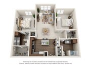 Dos habitaciones, dos baños