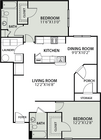 The Pinelandcress - 2 Beds, 2 Baths, 1350 sq. ft.