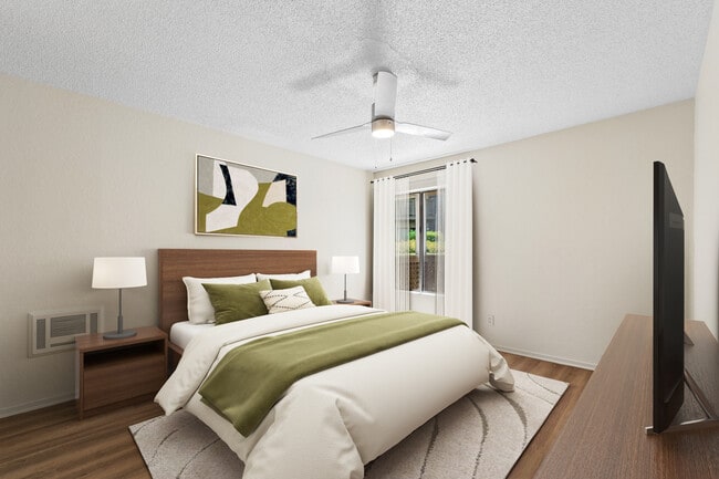 Renovated Package I bedroom with hard surface flooring